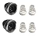 Quick Release for Bike Wheel Skewer Spring Set with 2X Non-Slip M5 Aluminum Nuts and 4X Stainless Steel QR Hub Springs for Axle Bolt Replacement