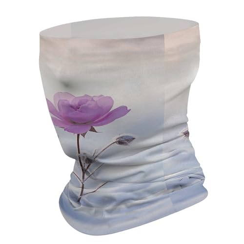 Neck Gaiter Face Mask breathable wind-proof face cover snowy day and flowers sun cooling dustproof mask balaclava bandana headwear for men women miniatura 2