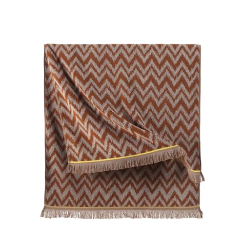 YiLUOMO Red Wave Jacquard Bath Towel Soft 100% Cotton Highly Absorbent Quick-Drying Spa Towel for Bathroom Brushed Fringe Hem Decorative Bath Towel 55 x 27.5inch Red & Grey