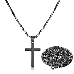 Black:Cross Pendant 0.6'' * 1.0''