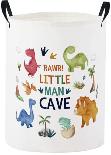TIBAOLOVER Baby Laundry Basket Baby Nursery Hamper Kids Laundry Basket Toy Storage Bin for Boys Room Decor Gift Baskets for Bedroom Bathroom(Dinosaur)