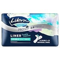 LIBRA PROSkin Double 2 in 1 Liners, Pack of 25