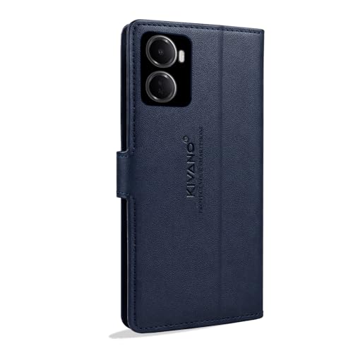 Image of KIVANO LUXE Compatible for Redmi 15A 5G Artisanal Leather Wallet Case with Card Holder for Men Women, Magnetic Flip Folio Cover with Stand RFID Blocking Cell