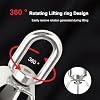 M50 Double Pulley Snatch Block Lifting Crane Swivel Hook, 304 Stainless Steel