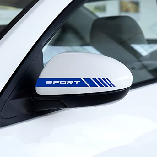 Autodomy Autocollants Stickers Rétroviseur de Voiture avec Rayures Design Stripes | 6 Unités de Largeurs Différentes pour Deco Tuning Voiture Design Sport...