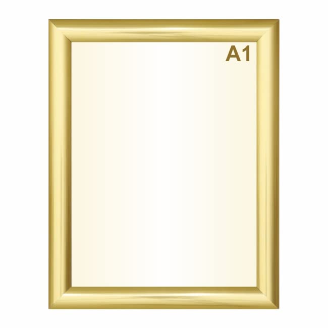 Gold Poster Snap Frames - A1,A2,A3,A4 Pack of 5 (A1)