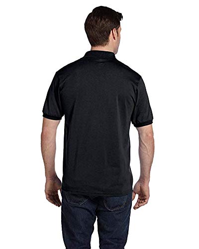 Hanes Cotton-Blend Jersey Men's Polo 054X XL, Black