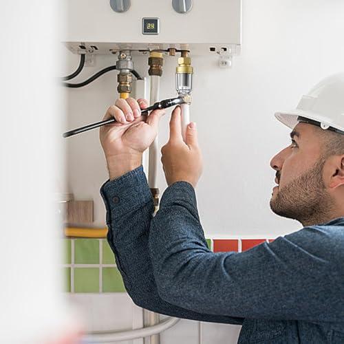 WJUAN Duschfilter, Bodenablauffilter Edelstahl-Filterelement Muss Nicht Ausgetauscht Werden, Messing-Kalkfilter Widersteht Oxidation, Filtert Rost und Feinstaub