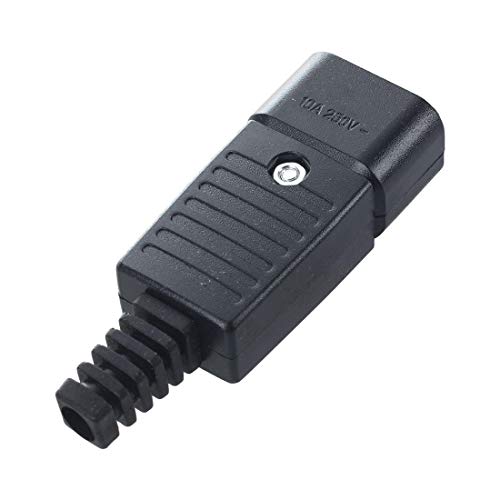 Toptekits Iec C14 Power Cord Connector,Iec 320 C14 Male Plug Rewirable Power Connector 3Pin 10A /250V #TOP5
