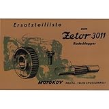  Zetor 3011 Radschlepper Motokov 3 Zylinder Ersatzteilliste Ersatzteilkatalog
