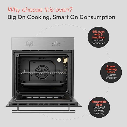 Cookology Built-in Electric Fan Oven in Stainless Steel - 65 Litre Capacity – Single Oven with Grill - Mechanical Controls - A Energy Rating – BOFA65SS - Image 4