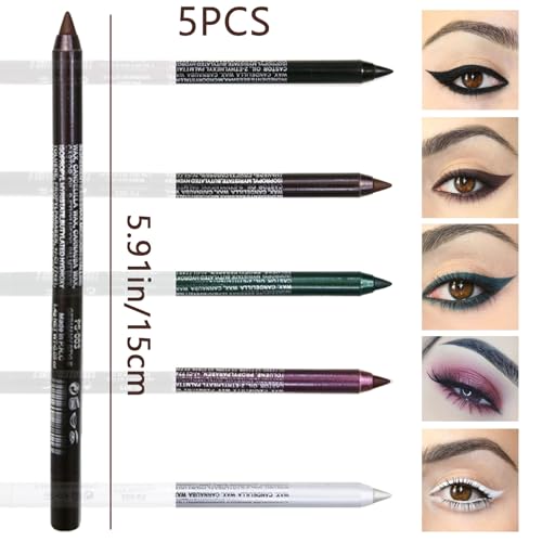 Colorful Eyeliner, 5PCS Eyeliner Pencil, 5 Colors Waterproof miniatura 4