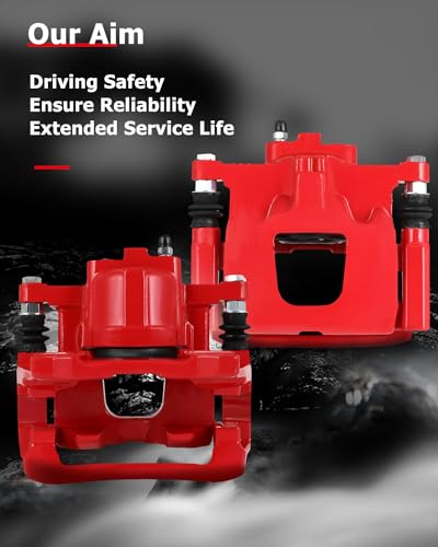 Image of cciyu 18B5046 18B5047 Rear Left & Right Brake Calipers With Bracket For Dodge For Nitro 2007-2011,For Jeep For Liberty 2008-2012,For Jeep For Wrangler 2007-2017,For Jeep For Wrangler JK 2018