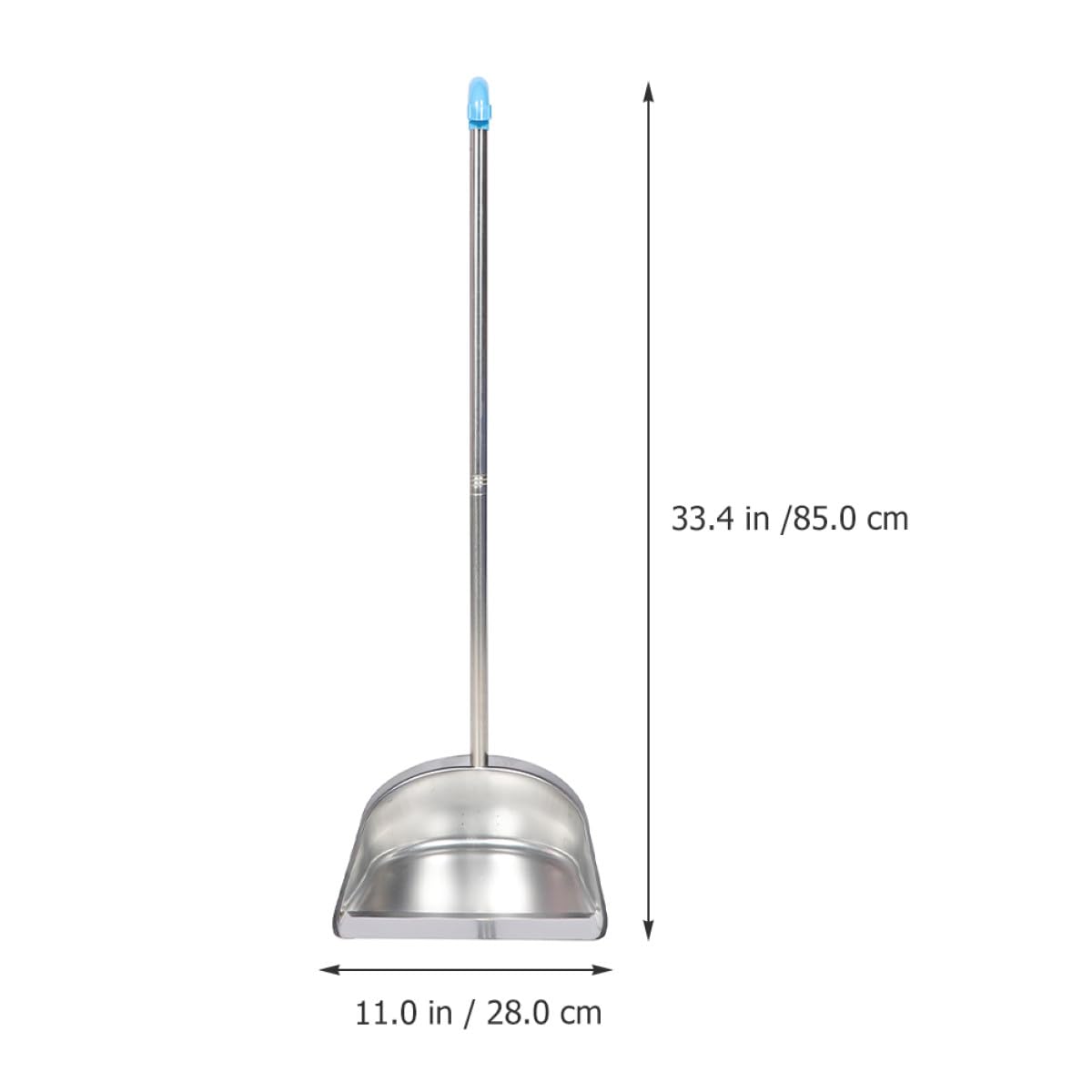 Recogedor de Basura Duradero de Polvo Doméstico, Pala de Limpieza Mango Largo Desmontable, Acero Inoxidable y Plástico, para Cocina y Casa