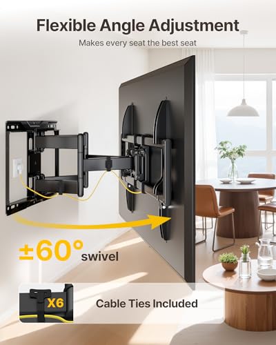 Support TV double bras articulé monTEK pour éliminer les reflets - 7