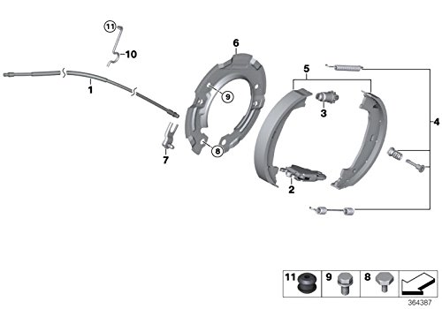 BMW New Genuine Parking Hand Bremse Stellschraube 34416851437 
