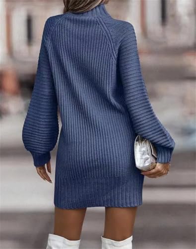 Robe pull ajustée col roulé bordeaux L : finis les pulls d'hiver informes