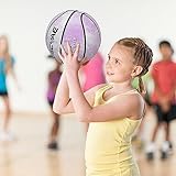 MSCYAE Basketball Size 5, basketballs for youth, Mini-Basketball Size 3, Indoor Outdoor Basket Ball Purple White 5 - Image 6