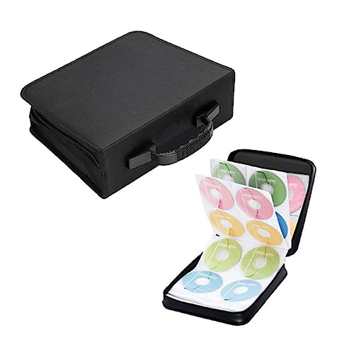 Angoily Disc CD Dvd Storage Case Bag Compact Organizer for Easy Travel and Protection for and Dvds Keeps Discs Safe From Damage and Scratches