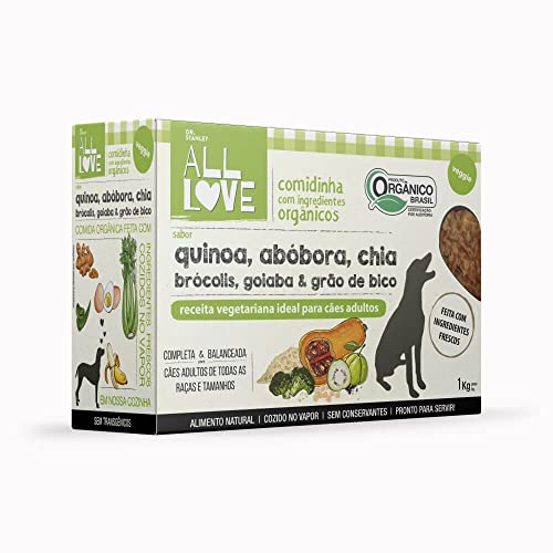 Comidinha Orgânica All Love Para Cães Veggie - Quinoa, Abóbora, Chia, Brócolis, Goiaba e Grão de Bico 1kg