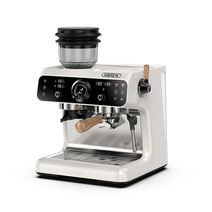Image of HIBREW H7B Espresso Machine with Grinder | Powerful 20-bar pressure, Customizable Brewing and Precise Temperature Control Espresso Machine