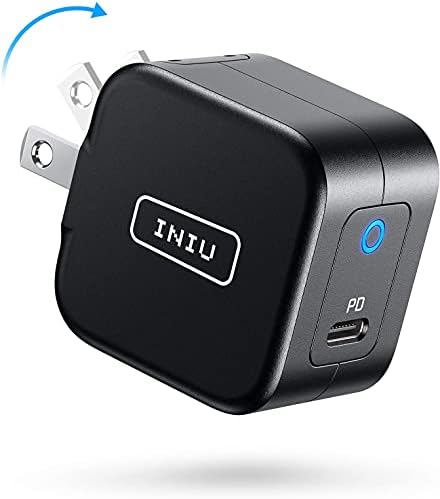 USB C Charger, INIU 20W PD3.0 Fast Charging Wall Charger with Foldable Plug, Universal USB Type C Power Adapter Block Compatible with iPhone 13 12 11 Pro XS X 8 Samsung S20 iPad Pro AirPods Google etc