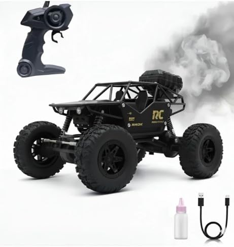 Image of Remote Control Monster Truck Off-Road High Speed Rock Crawler Climbing Car with Attractive Lights, Rechargeable Battery C-Type for 5+ Years | Note: Colour can be Different