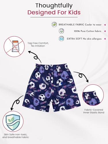 Image of Kids Boys Shorts | Stylish | Fashionable | Comfortable and Durable Shorts for Boys | Pack of 4 - Assorted (Color & Print May Vary)