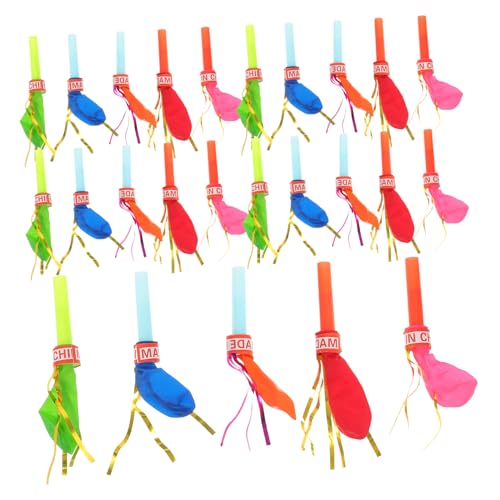 Sosoport 100Pcs Musical Blowouts Whistles Fun Party Noisemakers for Birthdays Celebrations Events Safe Interactive Whistle Balloons for Cheerful Sounds Inflatable Fun