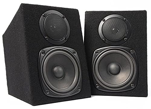 Fenton DMS40 Altavoces para DJ de 2 vías, Pareja de Altavoces de Monitor para DJ, Altavoces de 200 