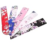 Veemoon Bolsa de Almacenamiento 5 Piezas, Diseño Vintage y Práctico para Abanicos Plegables de Mano de Seda para Fiestas de Cumpleaños y Navidad