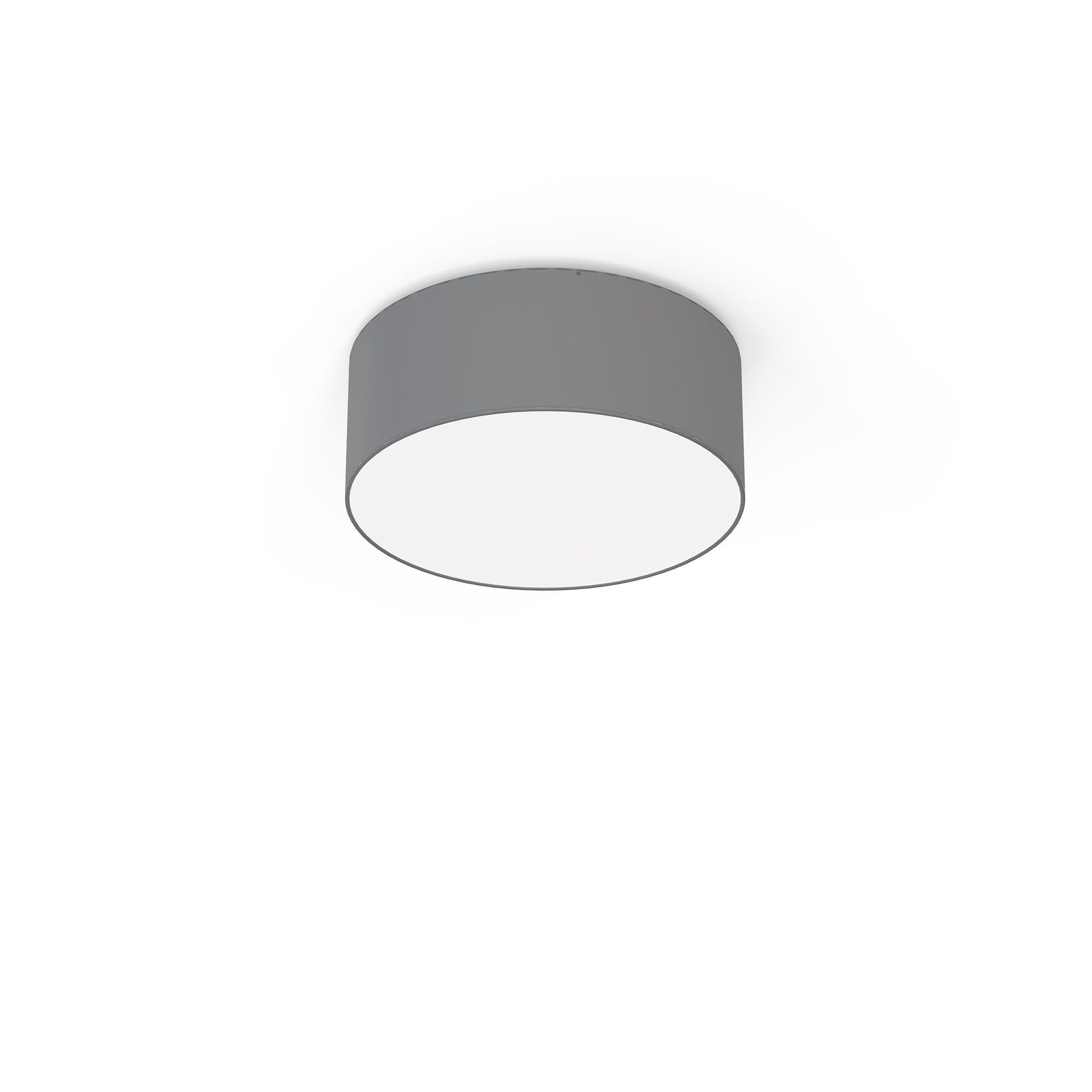 Licht-Erlebnisse Deckenleuchte rund grau 2-flammig Deckenlampe modern Stoffschirm Leuchte Zylinder Form Wohnzimmer Beleuchtung Küchenlampe Flur moderne Schlafzimmerleuchte