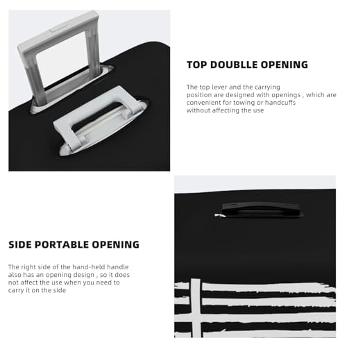 American Flag Cross Christian Bible God Jesus Travel Luggage Cover Suitcase Protector Fits 18-21 Inch Case(Black,S)4