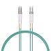 10Gtek Fiber Patch Cable - LC to LC OM3 10Gb/Gigabit Multi-Mode Jumper Duplex 50/125μm LSZH Fiber Optic Cord for SFP Transceiver, Aqua, 2-Meter(6.6ft)