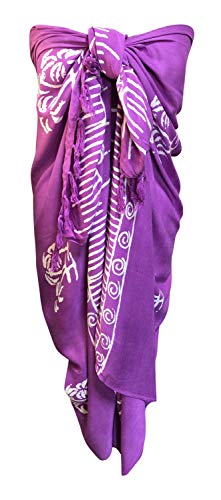 Central Chic Women's Large Fair Trade Bali Beach Sarong Sun Dress Shawl Stole Scarf