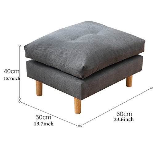 Reposapiés rectangular verde con patas de madera para taburete de tocador 4