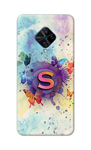 Image of PRINTFIDAA� Printed Hard Back Cover Case for Vivo S1 Pro Back Cover (Alphabet S) -2808