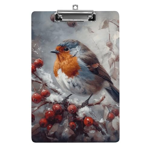 Porte-bloc oiseau sur branche en acrylique rigide 31,8x21,6 cm