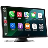 VEVOR Autoradio Portatile per Auto Senza Fili, Radio Portatile HD da 228,6 mm con Schermo Tattile per Apple CarPlay e Android Auto, con Telecamere Anteriori e Posteriori, Bluetooth, Navigazione GPS