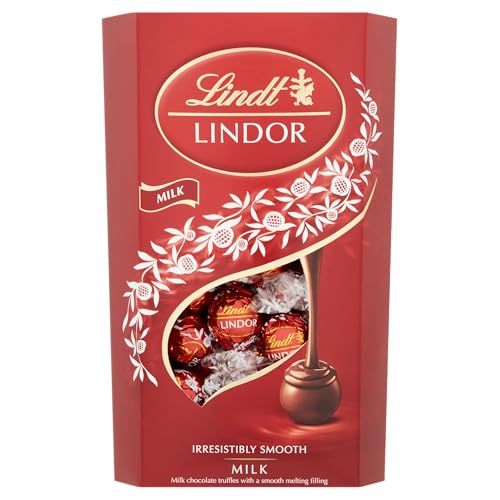 Lindt Lindor Milk Chocolate Truffles Box - approx. 48 Balls, 600 g - Perfect for Sharing and Gifting - Chocolate Balls with a Smooth Melting Filling