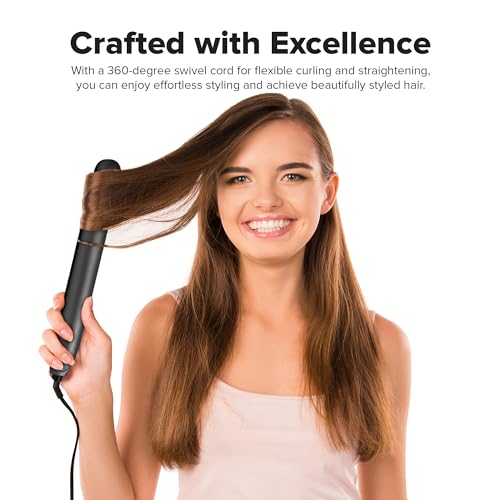 Plancha de Pelo Cerámica JOYA MIA Diva 1 pulgada Negra miniatura 3