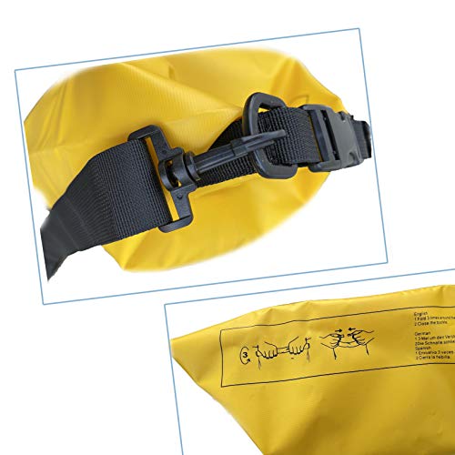 Mochila Bolsa Seca Impermeable EliteShield Roll Top 10L Amarilla con Funda para Teléfono miniatura 5
