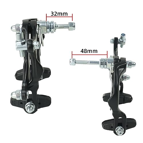 FOMTOR Bike Brakes Calipers, C Brake Set, Bike Brake Calipers C Shape, Front and Rear Side Pull C Caliper Brake, for Most Bicycle, Road Bike, MTB, BMX, Cycling, Black(1 Pair) - Thumbnail 3