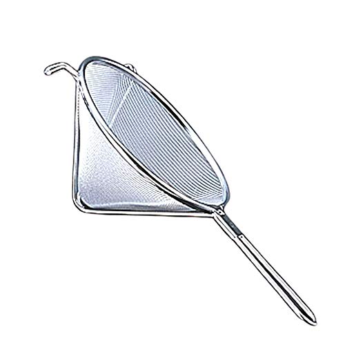 Endoshoji TKG BSN01021 Soup Strainer Triangle, 8.3 inches (21 cm), Outer Diameter x Depth 8.3 inches (210 mm) x Depth 4.1 inches (105 mm), Handle Length 5.5 inches (140 mm), Triangular Shape for Concentrated Juice, Convenient Use, Rust Resistant Stainless Steel, Hygienic, Commercial Use