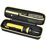 Electric Screwdriver Set Case for DEWALT Cordless Screwdriver (DWHT66719) and Screwdriving Bits, Tools Organizer for Driver Drill Bits, with Internal Pockets and Carry Handle (Box Only) (Black)