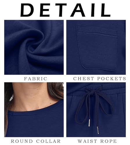 GRECERELLE Tracksuit Womens Full Set Autumn Long Sleeve Lounge Wear Sets for Women Two Piece Outfits Activewear Casual Crew Neck Pullover Tops and Jogging Bottoms with Pockets - Image 6