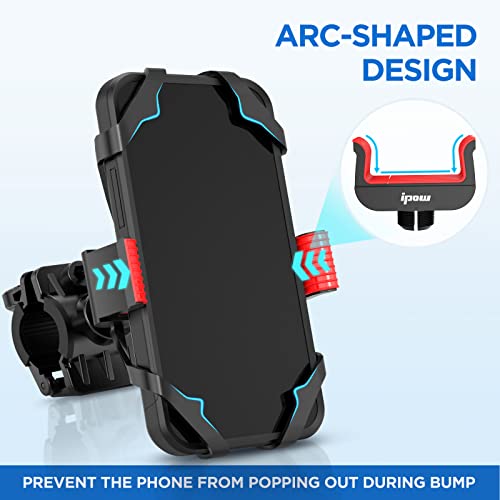 IPOW Bike Mount, Universal Cell Phone Bicycle Rack Handlebar & Motorcycle Holder Cradle Compatible with iPhone Xs Max XR X 8 7 6 5 Plus Samsung Galaxy S9 S8 S7 S6 S5 Note 9 8 7 6, Motorola, Nexus, LG