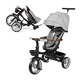 MS BabyWorld PEDALIN - Triciclo Evolutivo Bebé Plegable 1-5 Años con Asiento Reclinable y Reversible – Acompaña el Crecimiento del bebé, Freno y cinturón Seguro de 5 Puntos y Barra de protección