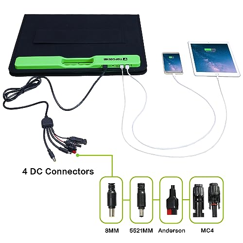 Image of Topsolar 100W Foldable Solar Panel Portable Charger