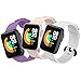 BDIG 3 Pezzi Cinturino per Xiaomi Mi Watch Lite, Braccialetto Redmi Watch Cinturino in Silicone Colorato di Ricambio Anti-Perso Progettato Accessori Tracker per Mi Watch Lite/Redmi Watch Lite